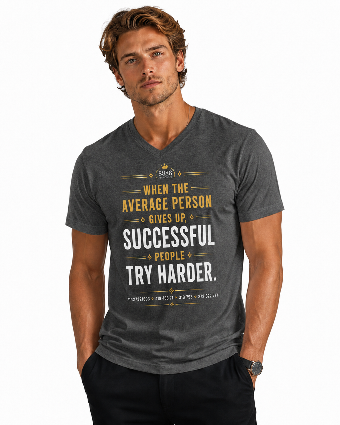 Unisex Short Sleeve V-Neck T-Shirt