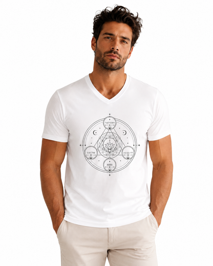 Unisex Short Sleeve V-Neck T-Shirt