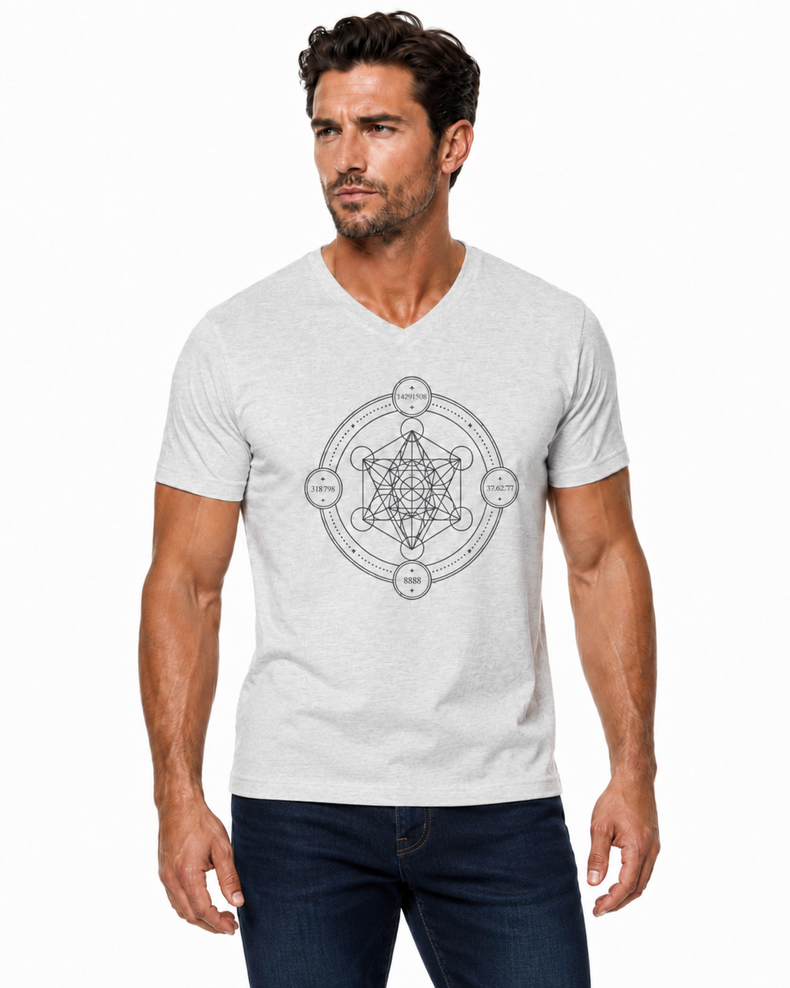 Unisex Short Sleeve V-Neck T-Shirt